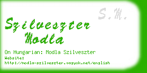 szilveszter modla business card